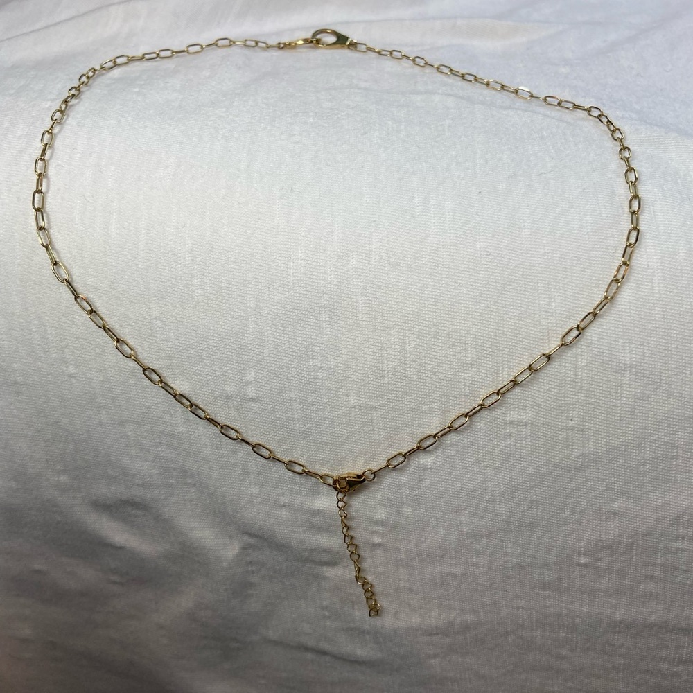 Gold tone chain Necklace with Handcuffs‎ 17-19” - Picture 3 of 6